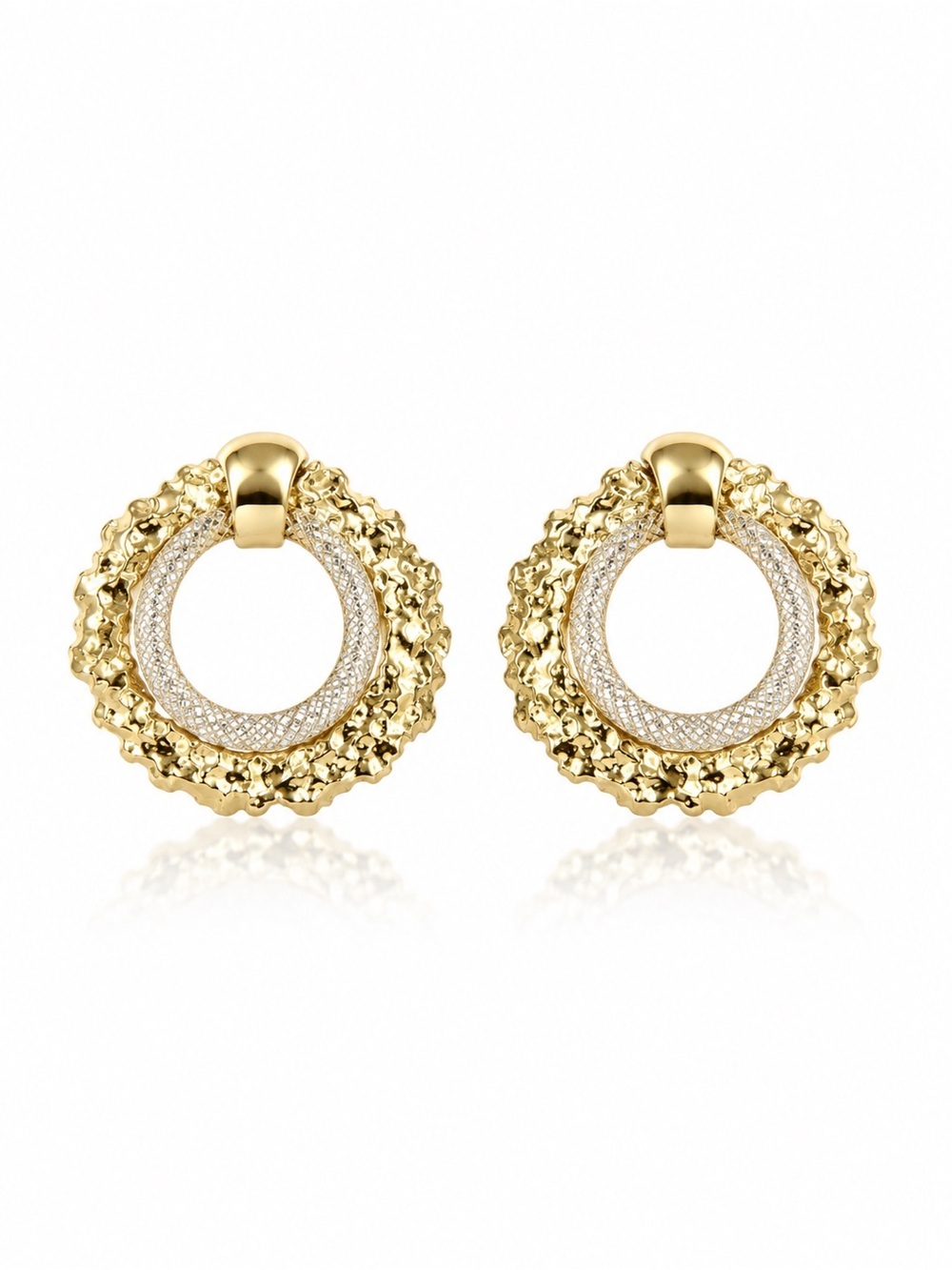 ⚜️ Gold Textured Earrings